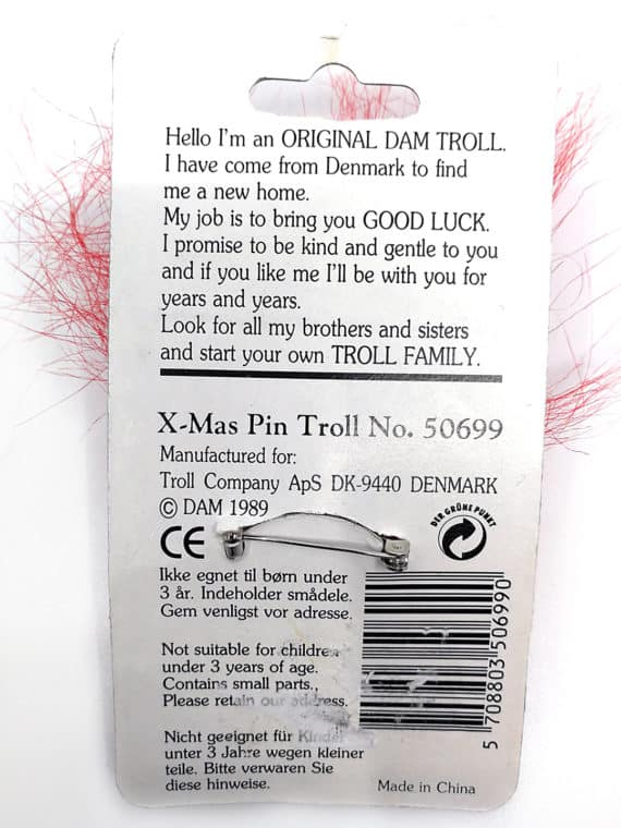 X-mas pin troll - Dam trold