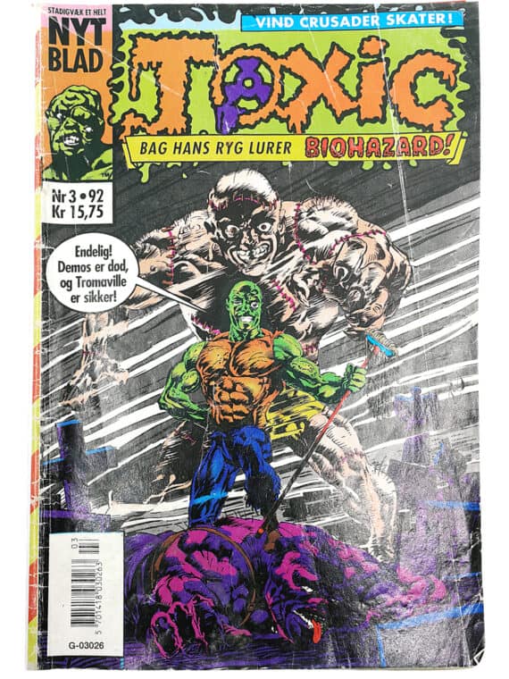 Toxic Crusaders er en animeret serie fra 1991 baseret på The Toxic Avenger-film. Den indeholder Toxie, hovedpersonen i filmene, der fører en gruppe af superhelt, der passer godt ind, der bekæmper forurening.